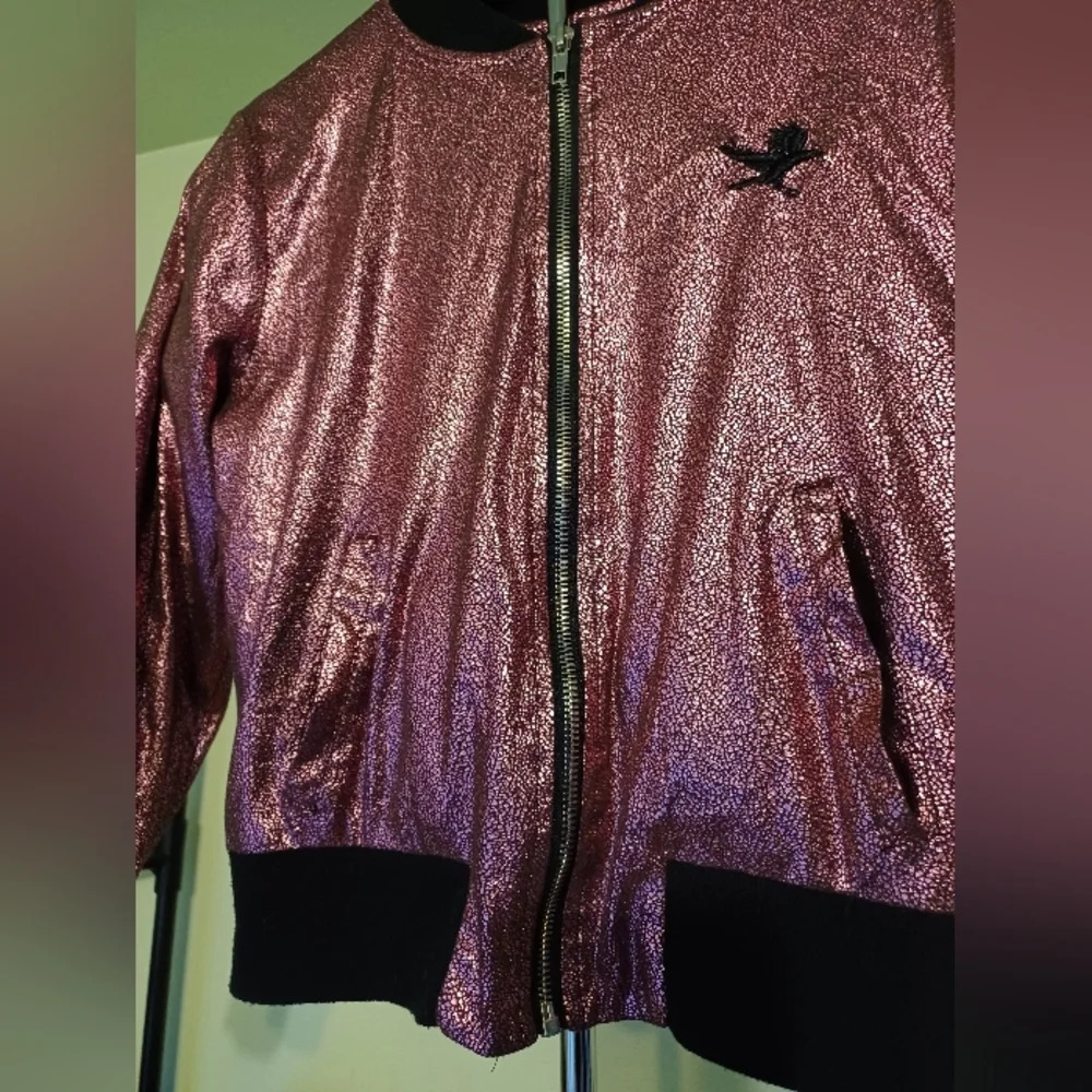 D-Signed Disney Sparkly Pink Bomber Jacket - Picture 5 of 9